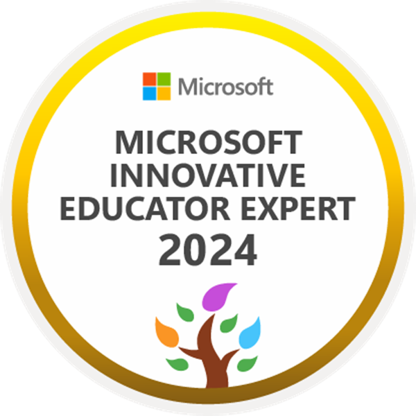 Microsoft Innovative Educator 2024 badge.