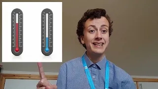 Picture of Mr Morrison pointing to Thermometers.